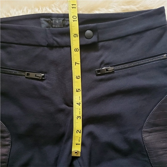 rag & bone Ilford Leather Panel Skinny Black Pants 🐈⬛ - Picture 11 of 12